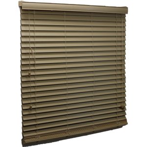 Persiana Horizontal Pvc 50mm Bege 80 (L) X 160 (A) cm C/ Bandô 0,80 x 1,60 m Tipo Madeira Luxo