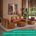 Ver mais imagens de Sofa Modular 2 Lugares e Chaise Block Pes Madeira Courino Tcs 727 Moll