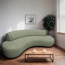 Ver imagem 1 de Divã Recamier Celeste Curvo Sala Estar Luxo 200cm Bouclé