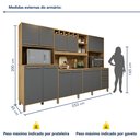 Ver imagem 4 de Armário para Cozinha 13 Portas 2 Gavetas Agata