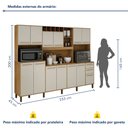 Ver imagem 7 de Armário para Cozinha 13 Portas 2 Gavetas Agata