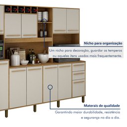 Armário para Cozinha 13 Portas 2 Gavetas Agata  - 4