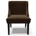 Ver imagem 7 de Kit 2 Cadeiras Decorativas Sala de Jantar Base Fixa de Madeira Firenze Suede Marrom/Preto G19 - Gran