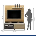 Ver imagem 5 de Estante para TV e Home Theater até 60 Polegadas MDF 150CMX185CM 1 Porta Star Bege