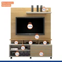 Ver imagem 6 de Estante Home para TV até 60 Polegadas 1 Porta Star 