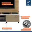 Ver mais imagens de Estante Home para TV até 60 Polegadas 1 Porta Star 