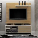 Ver imagem 1 de Estante para TV e Home Theater até 60 Polegadas MDF 150CMX185CM 1 Porta Star Bege