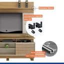 Ver imagem 7 de Estante para TV e Home Theater até 60 Polegadas MDF 182CMX200CM Texas Bege