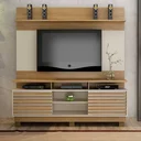 Ver imagem 1 de Estante para TV e Home Theater até 60 Polegadas MDF 182CMX200CM Texas Bege