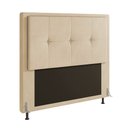 Ver imagem 2 de Cabeceira Casal Queen Cama Box 160cm para Quarto Ametista Suede Bege M11 - D’Rossi