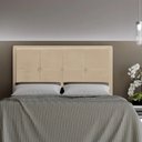 Ver imagem 1 de Cabeceira Casal Queen Cama Box 160cm para Quarto Ametista Suede Bege M11 - D’Rossi