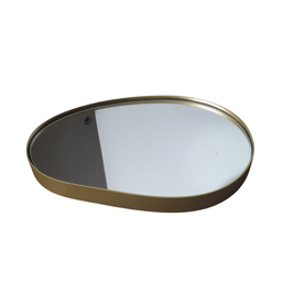 Bandeja Decorativa Espelhada Orgânica 33x23cm Luxo Dourada - 3