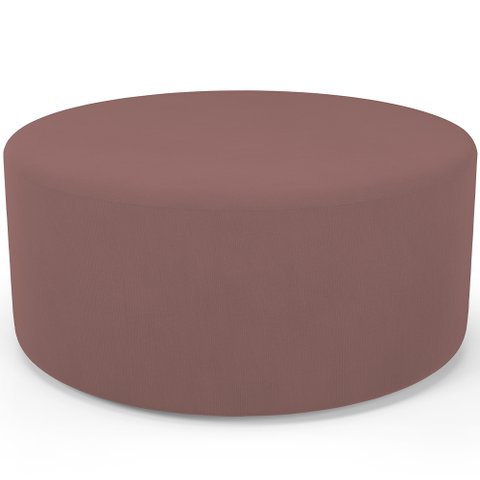 Puff Redondo Orgânico para Living 90cm Lola W01 Suede Rosê - Lyam Decor