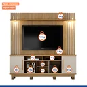 Ver imagem 4 de Estante Home para TV até 60 Polegadas com LED 2 Portas Esparta Espresso Móveis