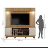 Estante Home para TV até 60 Polegadas com LED 2 Portas Esparta Espresso Móveis - 8