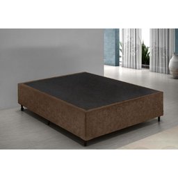 Base Cama Box Casal Suede Marrom 40x138x188 - 2