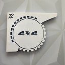 Ver imagem 5 de Mãos Francesas de Prateleira 20cm Desenho Roda 4x4 Decorativa Branca Aço