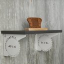 Ver imagem 2 de Mãos Francesas de Prateleira 20cm Desenho Roda 4x4 Decorativa Branca Aço