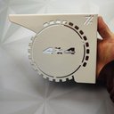 Ver imagem 3 de Mãos Francesas de Prateleira 20cm Desenho Roda 4x4 Decorativa Branca Aço