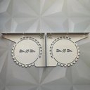 Ver imagem 7 de Mãos Francesas de Prateleira 20cm Desenho Roda 4x4 Decorativa Branca Aço