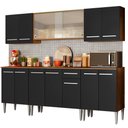 Ver imagem 3 de Armário de Cozinha Completa 233cm Rustic/preto Emilly Wind Madesa 02