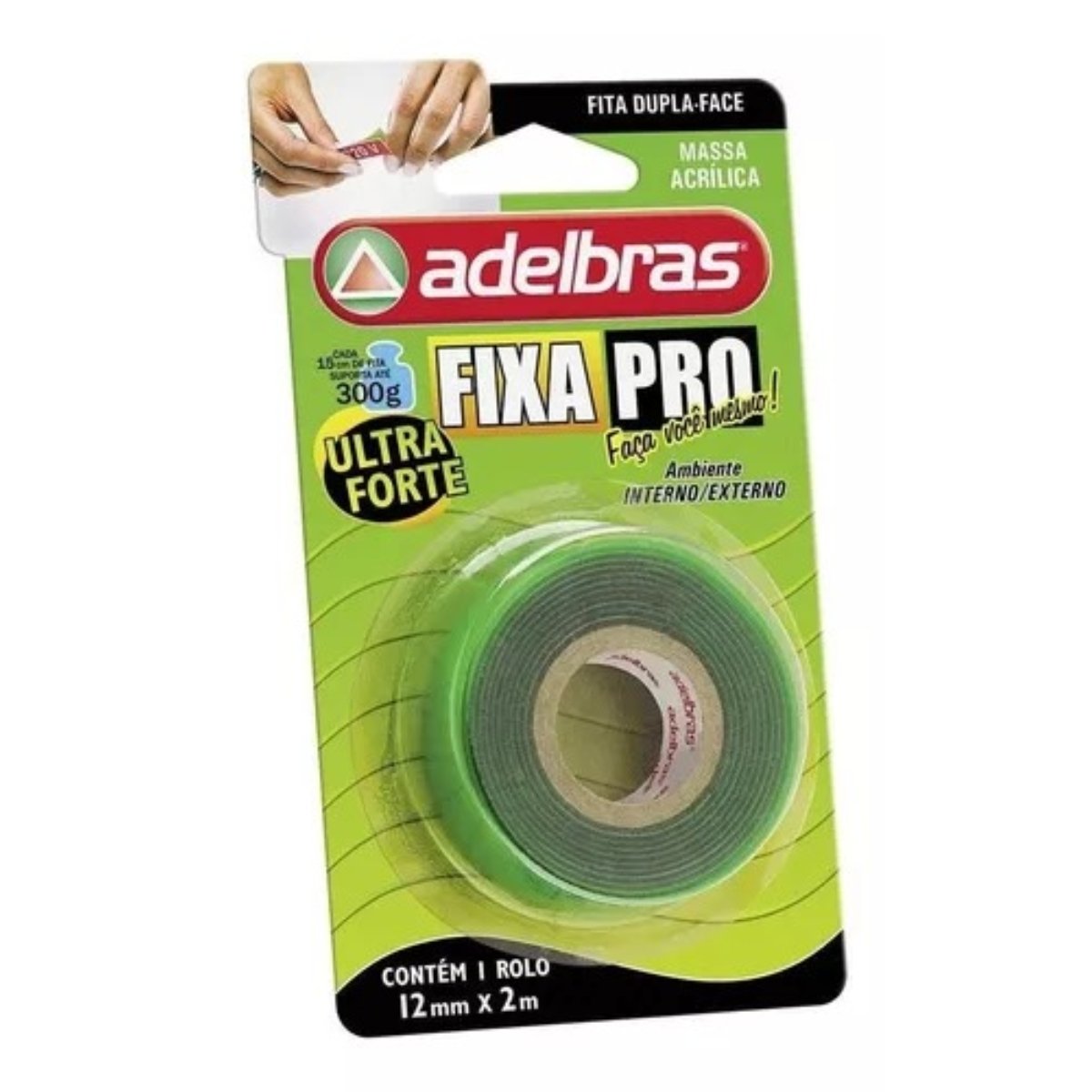 Kit 4 Un Fita Dupla Face Fixa Pro 200 Adelbras 12mmx2m - 4