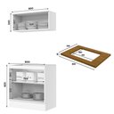 Ver imagem 4 de Cozinha Completa 5 Peças Americana com Torre Quente 2 Fornos e Balcão 120cm Branco/nature sem