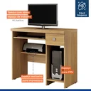 Ver imagem 7 de Escrivaninha System System Valdemóveis 1 Gaveta 91cm Cinamomo