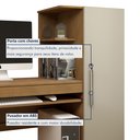 Ver mais imagens de Mesa para Computador Escrivaninha com Armário Office 1 Gaveta 130cm Cinamomo e Off White Bege