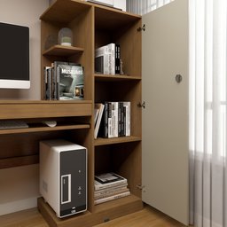 Mesa para Computador Escrivaninha com Armário Office - 12
