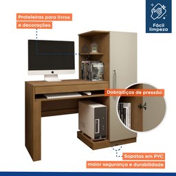 Mesa para Computador Escrivaninha com Armário Office - 6