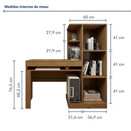 Mesa para Computador Escrivaninha com Armário Office - 4