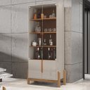 Ver imagem 2 de Cristaleira 4 Portas para Sala de Estar 50519 Off White Cedro Dcasa