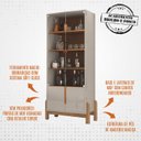 Ver imagem 3 de Cristaleira 4 Portas para Sala de Estar 50519 Off White Cedro Dcasa