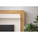 Ver imagem 5 de Estante P/ Sala até 70 Pol Munique C/ 3 Portas 2 Prateleiras e Led 190x200cm Tauari/off White Fosco