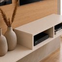 Ver imagem 7 de Painel para TV até 46 Polegadas MDF 145CMX120CM 2 Prateleiras Hades Marrom
