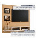 Ver imagem 4 de Painel para TV até 46 Polegadas MDF 145CMX120CM 2 Prateleiras Hades Marrom