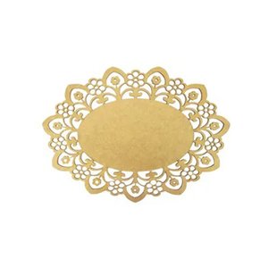 Kit com 6 Molduras em Mdf Oval Lisa Margarida Tamanho:30x21,5cm Cod:kitplm003
