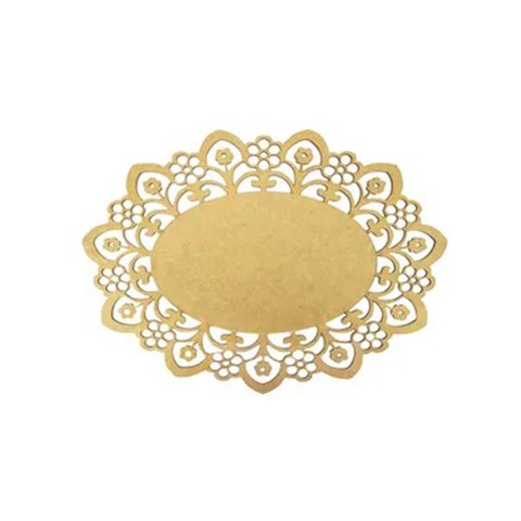Kit com 6 Molduras em Mdf Oval Lisa Margarida Tamanho:30x21,5cm Cod:kitplm003