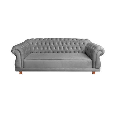 Sofá Chesterfield Capitone Elisabeth Suede CINZA / DECORAÇÃO, SALA, TV