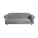 Ver imagem 1 de Sofá Chesterfield Capitone Elisabeth Suede CINZA / DECORAÇÃO, SALA, TV