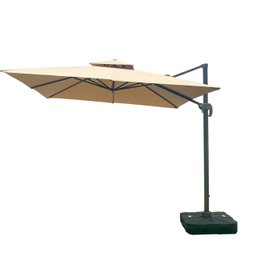 Ombrelone Guarda Sol Java Aluminio Bege 3,0 X 3,0 C/ Base 100l - 3