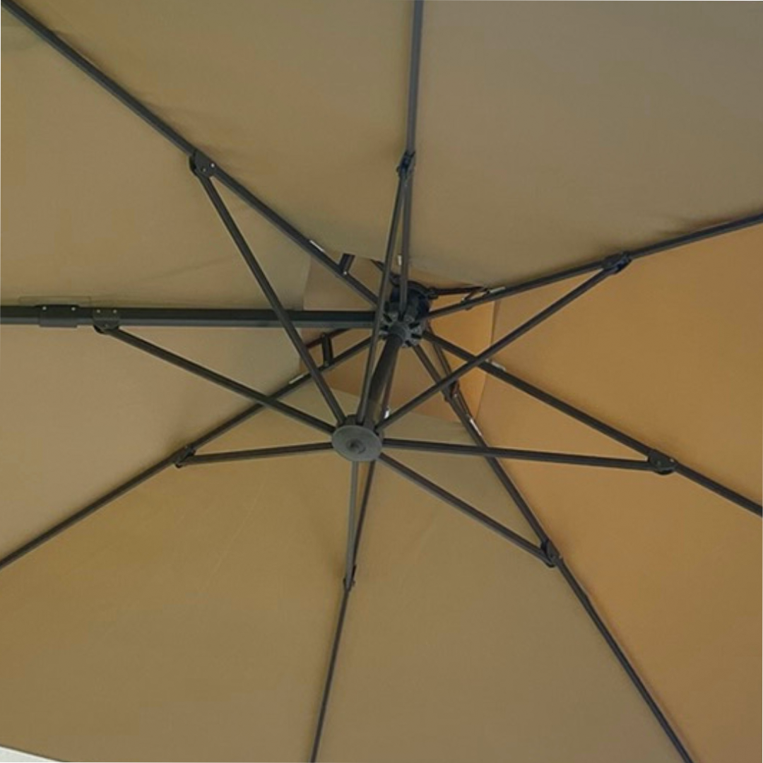 Ombrelone Guarda Sol Java Aluminio Bege 3,0 X 3,0 C/ Base 100l - 7
