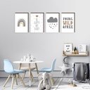 Ver imagem 3 de Kit 4 Quadros Decorativos Quarto de Bebê 30x40cm