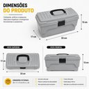 Ver imagem 7 de Maleta Plástica Organizadora Ferramentas Pesca Costura Color Standard Cinza e Preto Yeet