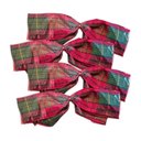 Ver imagem 1 de Kit Laços Árvore Natal Verde Vermelho 25cm - 4 Unidades
