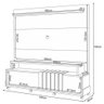Estante Home Theater Ambiente Bold Cinamomo Off White - Hb Móveis - 2