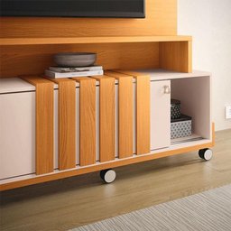 Estante Home Theater Ambiente Bold Cinamomo Off White - Hb Móveis - 3