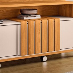 Estante Home Theater Ambiente Bold Cinamomo Off White - Hb Móveis - 6