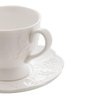 Jogo 2 Xícarasde Café com Pires em Porcelana New Bone Butterfly Borboleta e Flores 100ml Lyor - 8